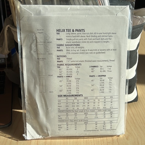 The Sewing workshop Helix Tee & Pants uncut factory fold - Picture 2 of 6